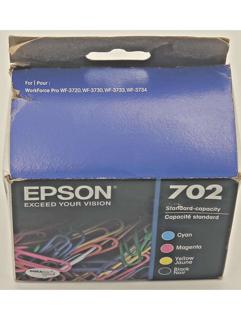 Epson 702 OEM Ink 4 Pack CMYK T702120-BCS Sealed Exp 10/2024 WorkForce Pro